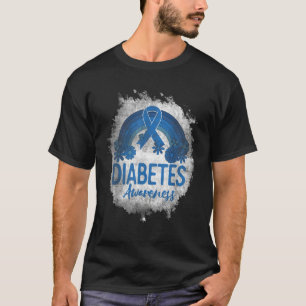 T-shirt Sensibilisation au diabète Bleu arc-en-ciel bleu r