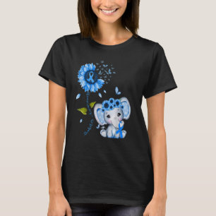 T-shirt Sensibilisation au diabète Blue Hippie Sunflower E