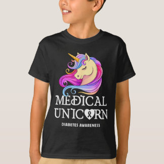 T-shirt Sensibilisation au diabète de la licorne médicale