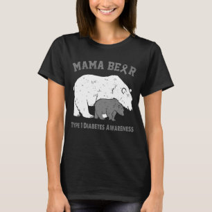 T-shirt Sensibilisation au DIABÈTE DE TYPE 1 de Mama Bear