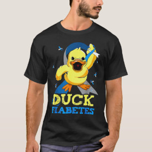 T-shirt Sensibilisation Au Diabète Fiabète De Canard Pour