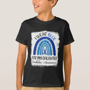 T-shirt Sensibilisation au diabète Je porte du bleu pour m