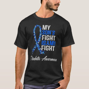 T-shirt Sensibilisation au diabète La lutte de mon fils co
