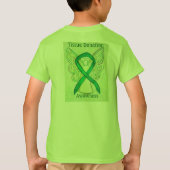 T-shirt Sensibilisation au don de tissus Écran vert Ribbon (Dos)