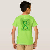 T-shirt Sensibilisation au don de tissus Écran vert Ribbon (Dos entier)