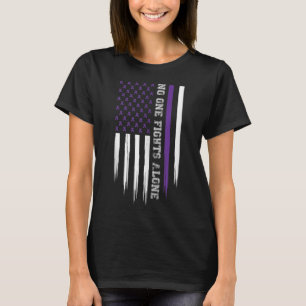 T-shirt Sensibilisation au Heims Violet American Flag Sens