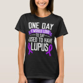 T-shirt Sensibilisation au lupus Ruban violet J'avais le L (Devant)