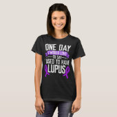 T-shirt Sensibilisation au lupus Ruban violet J'avais le L (Devant entier)