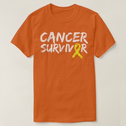 T-shirt Sensibilisation au ruban jaune pour le cancer de l (Design devant)