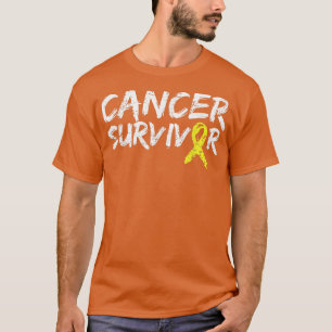 T-shirt Sensibilisation au ruban jaune pour le cancer de l
