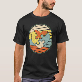 T-shirt Sensibilisation au soutien de l'autisme Vintage 70