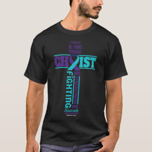 T-shirt Sensibilisation au suicide croisé du Christ Santé
