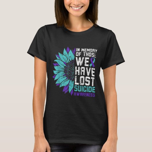 T-shirt Sensibilisation au suicide en mémoire, prévention (Devant)