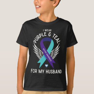 T-shirt Sensibilisation Au Suicide Je Porte Turquoise Et V