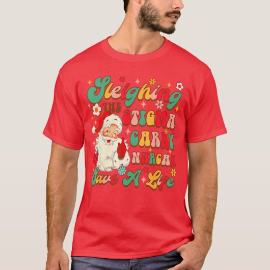T-shirt Sensibilisation au surdosage de Noël traquant la s (Devant)