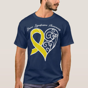 T-shirt Sensibilisation au syndrome de Down Coeur Ribbon C