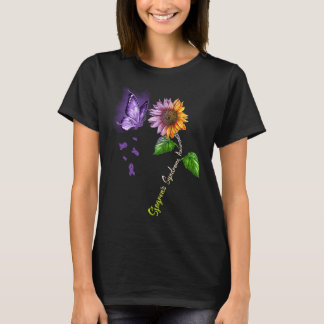 T-shirt Sensibilisation au syndrome de Tournesol papillon
