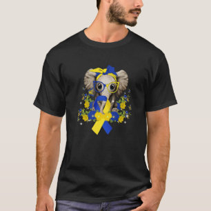 T-shirt Sensibilisation au syndrome mondial de Down Elepha
