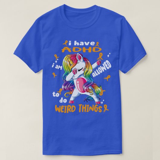 T-shirt Sensibilisation au TDAH amusant J'ai ADHD ix27m au (Design devant)