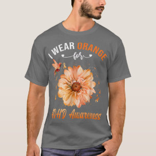T-shirt Sensibilisation au TDAH Je porte le ruban colibri
