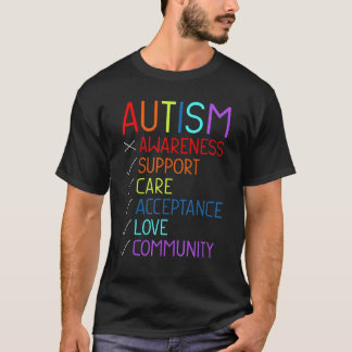 T-shirt Sensibilisation Autisme Soutien Accompagnement Acc