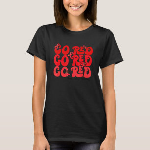 T-shirt Sensibilisation aux maladies cardiaques Retro Go R