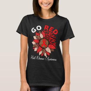 T-shirt Sensibilisation aux maladies du coeur rouge Ruban