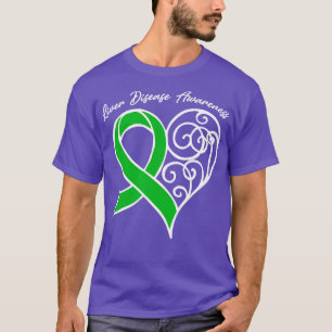 T-shirt Sensibilisation aux maladies du foie Coeur Ruban C