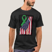 T-shirt Sensibilisation aux maladies du rein Drapeau améri (Devant)