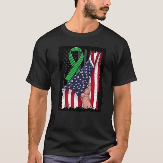 T-shirt Sensibilisation aux maladies du rein Drapeau améri (Devant)