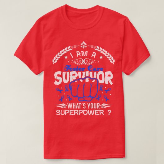T-shirt Sensibilisation aux soins d'appoint Survivor Whats (Design devant)