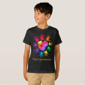 T-shirt Sensibilisation aux surdoses de drogues Mains Dons (Devant entier)