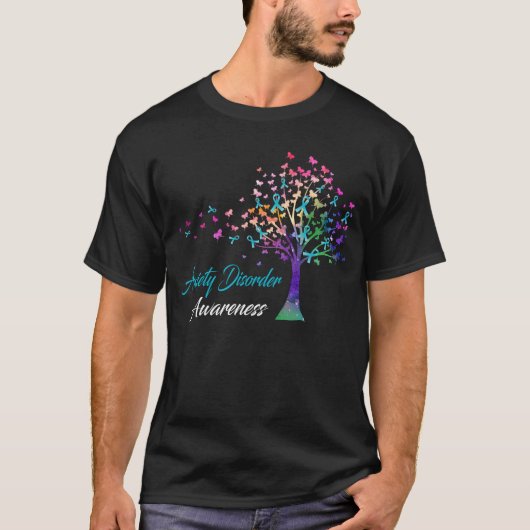 T-shirt Sensibilisation aux troubles anxieux de l'arbre à  (Devant)