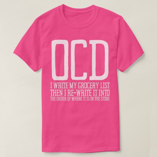 T-shirt Sensibilisation aux troubles Obsessifs Compulsifs (Design devant)