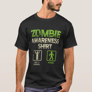 T-shirt Sensibilisation aux zombies Halloween Mort drôle É