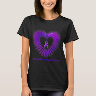 T-shirt Sensibilisation Coeur pourpre Ruban Guerriers