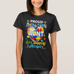 T-shirt Sensibilisation Fière Autisme Tante Amour Soutien