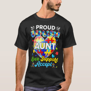 T-shirt Sensibilisation Fière Autisme Tante Amour Soutien