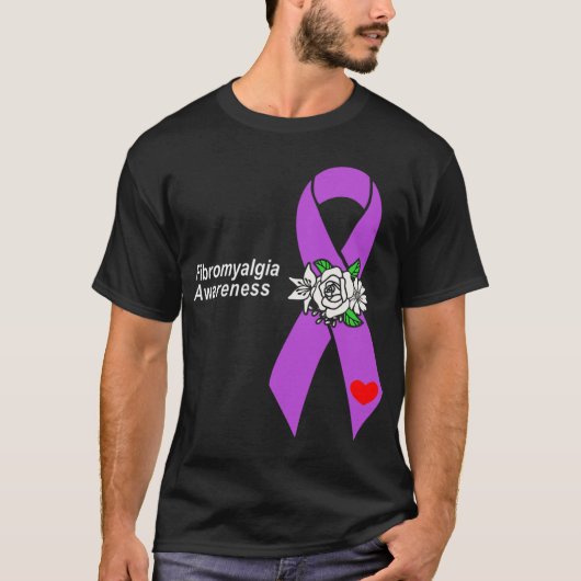 T-shirt Sensibilisation Fleurs de ruban violet (Devant)