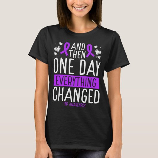 T-shirt Sensibilisation ITP Ribbon Warrier Sensibilisation (Devant)