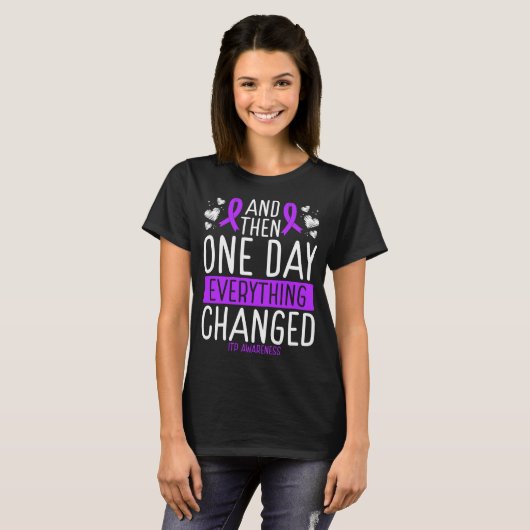 T-shirt Sensibilisation ITP Ribbon Warrier Sensibilisation (Devant entier)