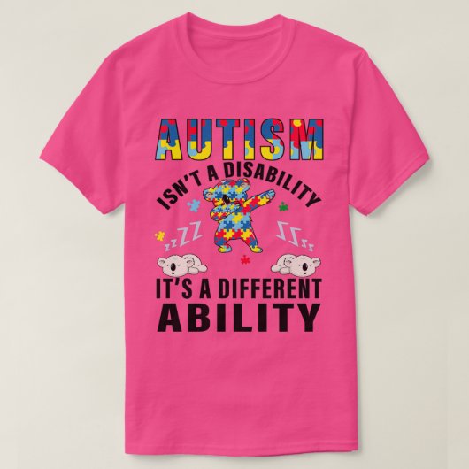 T-shirt Sensibilisation L'autisme est un handicap c'est un (Design devant)