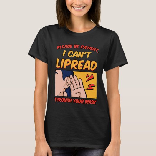 T-shirt Sensibilisation Lipreading Perte auditive Asl (Devant)