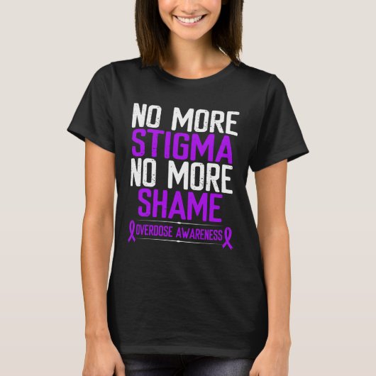 T-shirt Sensibilisation Plus De Stigmatisation Honte Ribbo (Devant)