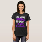 T-shirt Sensibilisation Plus De Stigmatisation Honte Ribbo (Devant entier)