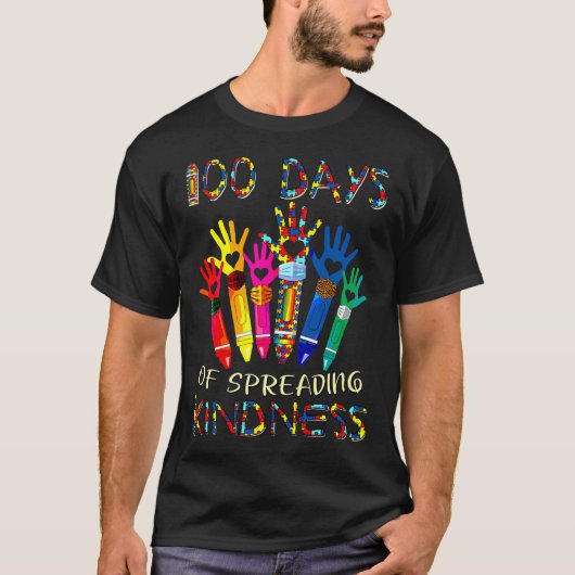 T-shirt Sensibilisation sur l'autisme 100 Jours De Répandr (Devant)