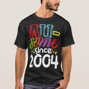 T-shirt Sensibilisation sur l'autisme 17e anniversaire Awe