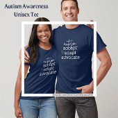 T-shirt Sensibilisation sur l'autisme Accepter Adapt Advoc