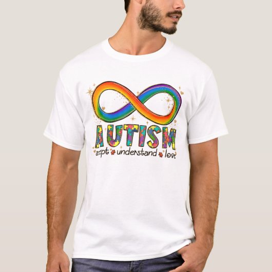 T-shirt Sensibilisation sur l'autisme Accepter, Amour, Com (Devant)
