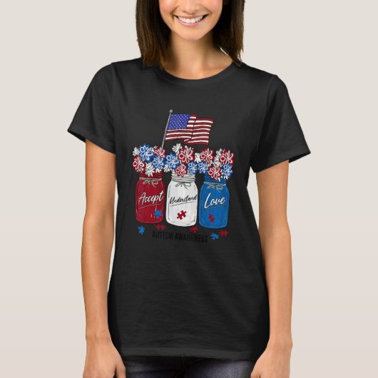 T-shirt Sensibilisation sur l'autisme Accepter Comprendre (Devant)